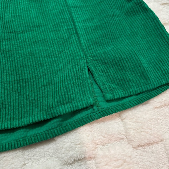 Aerie Corduroy Micro Mini Skirt, Low Rise, Kelly Green, Size Large NWT - Picture 3 of 6